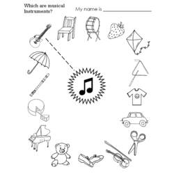 Dibujo para colorear: Instrumentos musicales (Música) #167359 - Dibujos para Colorear e Imprimir Gratis
