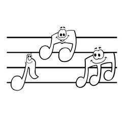 Dibujo para colorear: Notas Musicales (Música) #176893 - Dibujos para Colorear e Imprimir Gratis