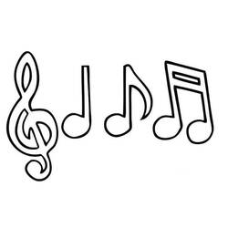 Dibujo para colorear: Notas Musicales (Música) #176895 - Dibujos para Colorear e Imprimir Gratis