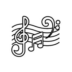 Dibujo para colorear: Notas Musicales (Música) #176896 - Dibujos para Colorear e Imprimir Gratis
