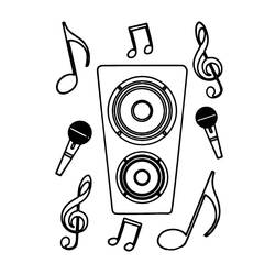 Dibujo para colorear: Notas Musicales (Música) #218751 - Dibujos para Colorear e Imprimir Gratis