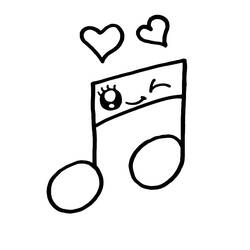 Dibujo para colorear: Notas Musicales (Música) #218766 - Dibujos para Colorear e Imprimir Gratis