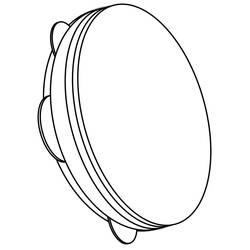 Dibujos para colorear: Pandereta - Dibujos para Colorear e Imprimir Gratis