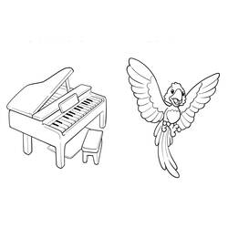 Dibujos para colorear: Piano - Dibujos para Colorear e Imprimir Gratis