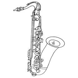 Dibujo para colorear: Saxofón (Música) #173359 - Dibujos para Colorear e Imprimir Gratis