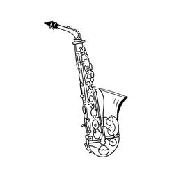 Dibujo para colorear: Saxofón (Música) #173372 - Dibujos para Colorear e Imprimir Gratis