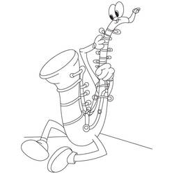 Dibujo para colorear: Saxofón (Música) #173375 - Dibujos para Colorear e Imprimir Gratis
