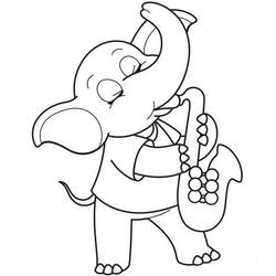 Dibujo para colorear: Saxofón (Música) #173384 - Dibujos para Colorear e Imprimir Gratis