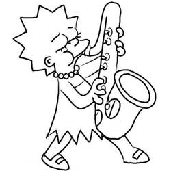 Dibujo para colorear: Saxofón (Música) #173386 - Dibujos para Colorear e Imprimir Gratis