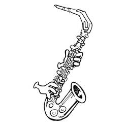 Dibujo para colorear: Saxofón (Música) #173387 - Dibujos para Colorear e Imprimir Gratis