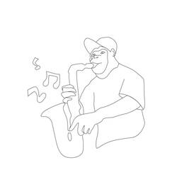 Dibujo para colorear: Saxofón (Música) #173392 - Dibujos para Colorear e Imprimir Gratis