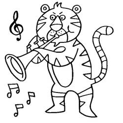 Dibujo para colorear: Trompeta (Música) #173402 - Dibujos para Colorear e Imprimir Gratis