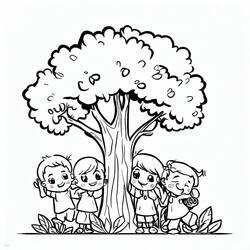 Dibujo Árbol (Naturaleza y Estaciones) #190422 para imprimir y colorear