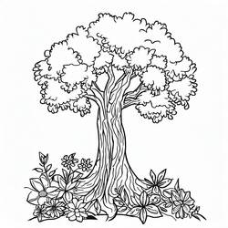 Dibujo Árbol (Naturaleza y Estaciones) #190428 para imprimir y colorear