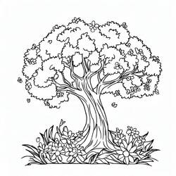 Dibujo Árbol (Naturaleza y Estaciones) #190429 para imprimir y colorear