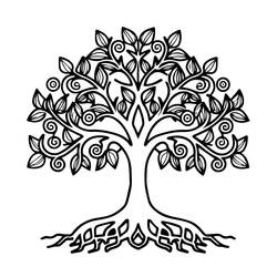 Dibujo para colorear: Árbol de la Vida (Naturaleza y Estaciones) #214139 - Dibujos para Colorear e Imprimir Gratis