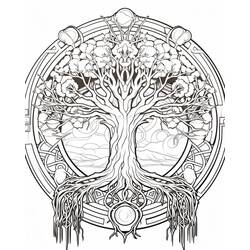 Dibujos para colorear: Árbol de la Vida - Dibujos para Colorear e Imprimir Gratis