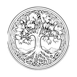 Dibujo para colorear: Árbol de la Vida (Naturaleza y Estaciones) #214149 - Dibujos para Colorear e Imprimir Gratis