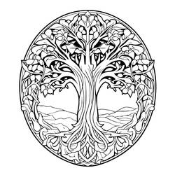 Dibujo para colorear: Árbol de la Vida (Naturaleza y Estaciones) #214150 - Dibujos para Colorear e Imprimir Gratis
