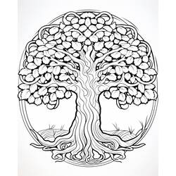 Dibujo para colorear: Árbol de la Vida (Naturaleza y Estaciones) #214153 - Dibujos para Colorear e Imprimir Gratis