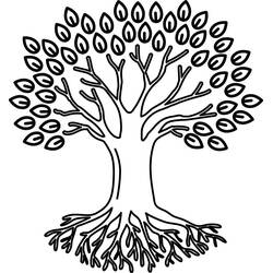 Dibujo para colorear: Árbol de la Vida (Naturaleza y Estaciones) #214154 - Dibujos para Colorear e Imprimir Gratis