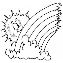 Dibujo para colorear: Arcoíris (Naturaleza y Estaciones) #155273 - Dibujos para Colorear e Imprimir Gratis