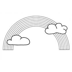 Dibujo para colorear: Arcoíris (Naturaleza y Estaciones) #155275 - Dibujos para Colorear e Imprimir Gratis