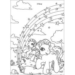 Dibujo para colorear: Arcoíris (Naturaleza y Estaciones) #155283 - Dibujos para Colorear e Imprimir Gratis