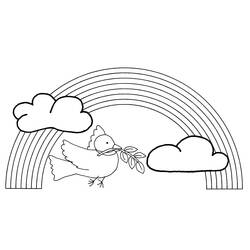 Dibujo para colorear: Arcoíris (Naturaleza y Estaciones) #155285 - Dibujos para Colorear e Imprimir Gratis