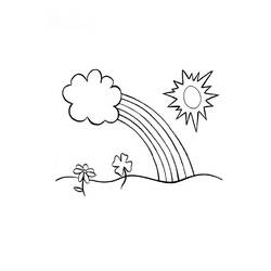 Dibujo para colorear: Arcoíris (Naturaleza y Estaciones) #155291 - Dibujos para Colorear e Imprimir Gratis