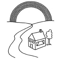 Dibujo para colorear: Arcoíris (Naturaleza y Estaciones) #155292 - Dibujos para Colorear e Imprimir Gratis