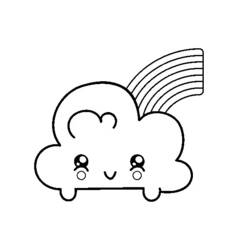 Dibujo para colorear: Arcoíris (Naturaleza y Estaciones) #155297 - Dibujos para Colorear e Imprimir Gratis