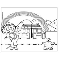 Dibujo para colorear: Arcoíris (Naturaleza y Estaciones) #155376 - Dibujos para Colorear e Imprimir Gratis