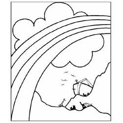 Dibujo para colorear: Arcoíris (Naturaleza y Estaciones) #155396 - Dibujos para Colorear e Imprimir Gratis
