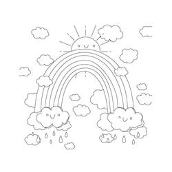 Dibujo Arcoíris (Naturaleza y Estaciones) #172407 para imprimir y colorear