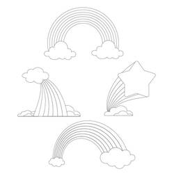 Dibujo Arcoíris (Naturaleza y Estaciones) #172426 para imprimir y colorear