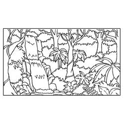 Dibujo para colorear: Bosque (Naturaleza y Estaciones) #157014 - Dibujos para Colorear e Imprimir Gratis