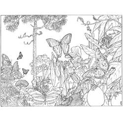 Dibujo para colorear: Bosque (Naturaleza y Estaciones) #157026 - Dibujos para Colorear e Imprimir Gratis