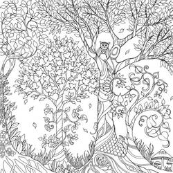 Dibujo para colorear: Bosque (Naturaleza y Estaciones) #157073 - Dibujos para Colorear e Imprimir Gratis