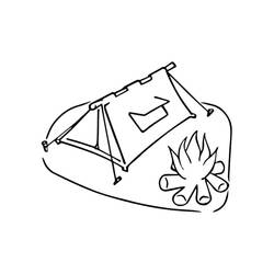 Dibujo para colorear: Camping (Naturaleza y Estaciones) #207400 - Dibujos para Colorear e Imprimir Gratis