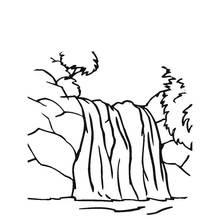 Dibujos para colorear: Cascada - Dibujos para Colorear e Imprimir Gratis