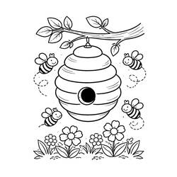 Dibujo Colmena (Naturaleza y Estaciones) #221605 para imprimir y colorear