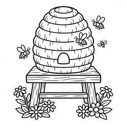 Dibujo Colmena (Naturaleza y Estaciones) #221610 para imprimir y colorear