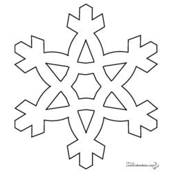 Dibujo para colorear: Copo de Nieve (Naturaleza y Estaciones) #160456 - Dibujos para Colorear e Imprimir Gratis