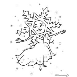Dibujo para colorear: Copo de Nieve (Naturaleza y Estaciones) #160470 - Dibujos para Colorear e Imprimir Gratis