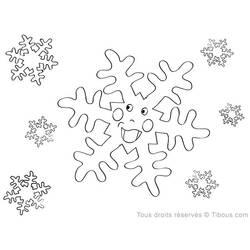 Dibujo para colorear: Copo de Nieve (Naturaleza y Estaciones) #160485 - Dibujos para Colorear e Imprimir Gratis