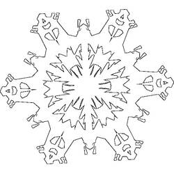 Dibujo para colorear: Copo de Nieve (Naturaleza y Estaciones) #160495 - Dibujos para Colorear e Imprimir Gratis