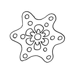 Dibujo para colorear: Copo de Nieve (Naturaleza y Estaciones) #160506 - Dibujos para Colorear e Imprimir Gratis
