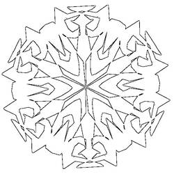 Dibujo para colorear: Copo de Nieve (Naturaleza y Estaciones) #160510 - Dibujos para Colorear e Imprimir Gratis