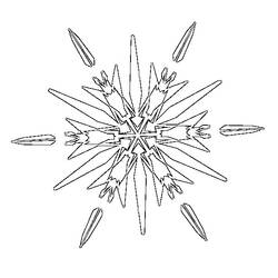 Dibujo para colorear: Copo de Nieve (Naturaleza y Estaciones) #160522 - Dibujos para Colorear e Imprimir Gratis